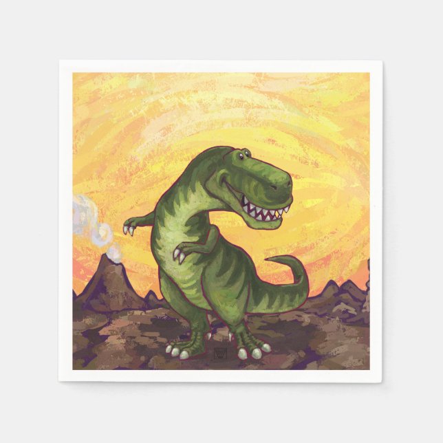 Serviette En Papier Cadeaux et accessoires Tyrannosaurus (Devant)