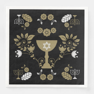 Serviette En Papier Cadeaux juifs traditionnels pour Shabbat