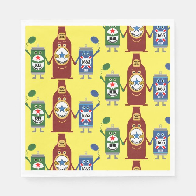 Serviette En Papier Cadeaux originaux pour amateurs de bière (Devant)