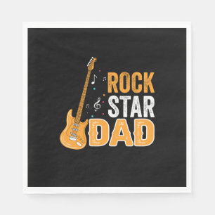 Serviette En Papier Cadeaux papa Rock Star Papa