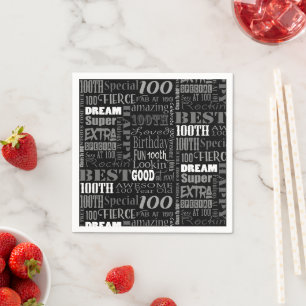 Serviette En Papier Cadeaux Uniques Et Spéciaux 100e Fête Anniversaire