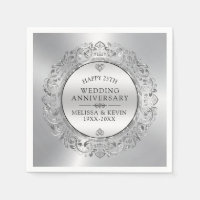 Cadre circulaire Tourbillonnant Mariage en argent
