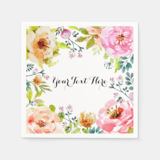 Serviette En Papier Cadre en Floral