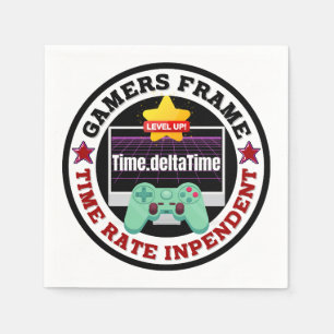 Serviette En Papier Cadre Gamers - Taux de temps indépendant