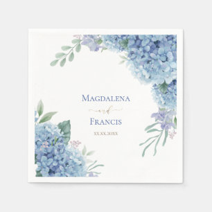 Serviette En Papier Cadre géométrique Hydrangea MARIAGE