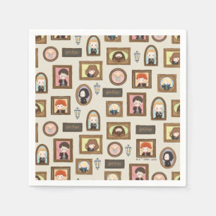 Serviette En Papier Cadre photo HARRY POTTER™ en forme de Chibi