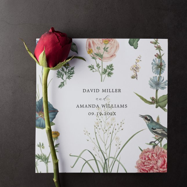 Serviette En Papier Cadre Secret Garden WildFfowers (Créateur téléchargé)