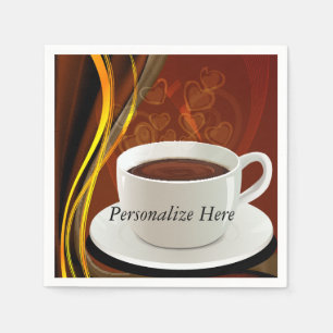 Serviette En Papier Café Art