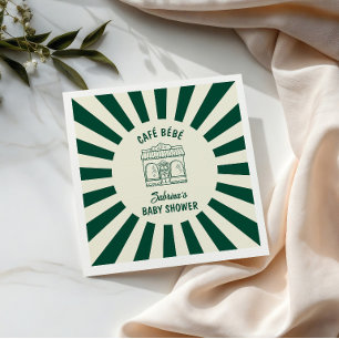 Serviette En Papier CAFÉ BÉBÉ CAFE VERT Baby Shower