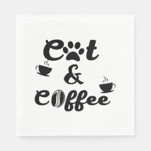 Serviette En Papier Café de chat