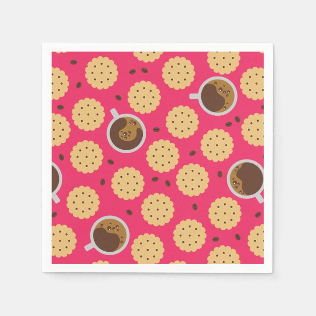 Serviette En Papier Café et cookies (Devant)