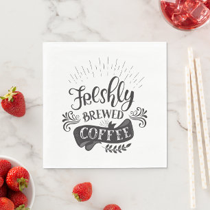 Serviette En Papier Café fraîchement préparé