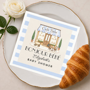 Serviette En Papier Café Français Paris Bébé Garçon Baby Shower