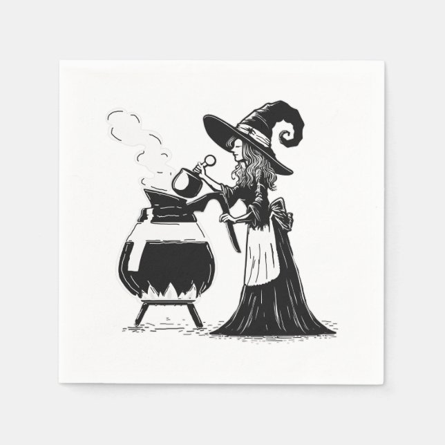 Serviette En Papier Café Halloween (Devant)