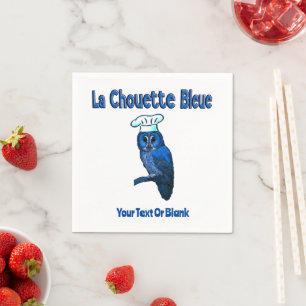 Serviette En Papier Café La Chouette Bleue