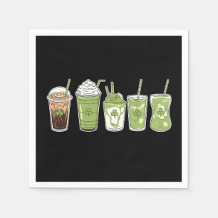 Serviette En Papier Café Latte Green Cute Irish St Patrick's Day