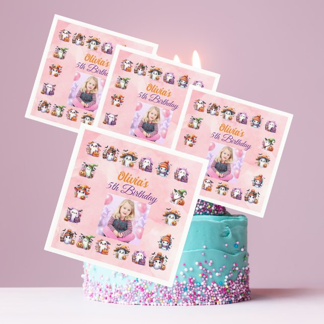 Serviette En Papier Café Lover Ghost Table Napkin pour enfants Anniver (Créateur téléchargé)