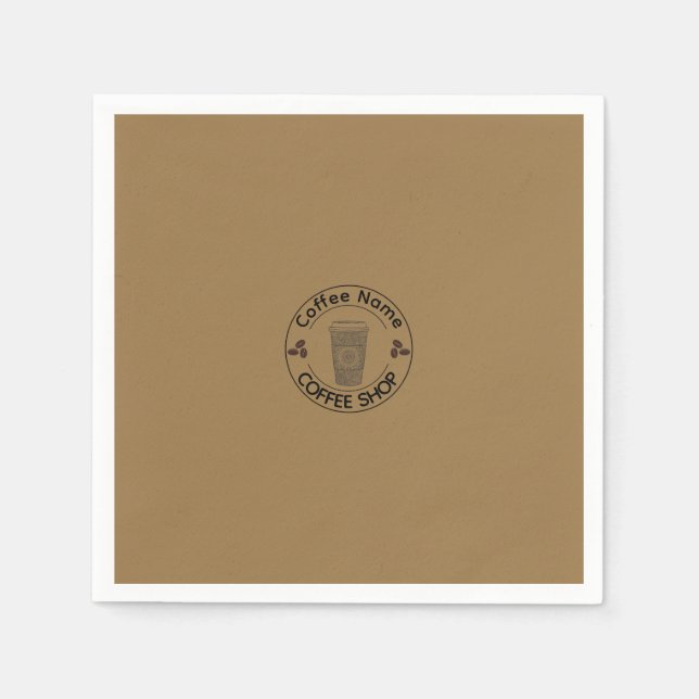 Serviette En Papier Café Obsessionnel Cute Barista (Devant)