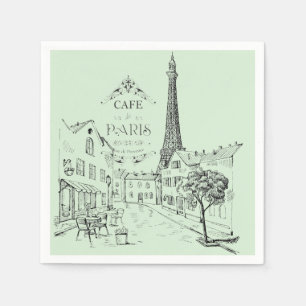 Serviette En Papier Café Paris Napkins