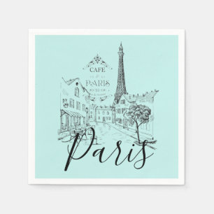 Serviette En Papier Café Paris Napkins