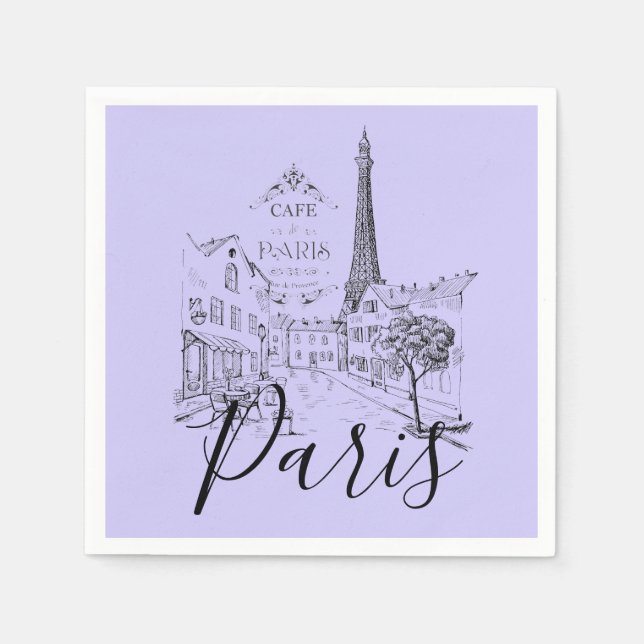 Serviette En Papier Cafe Paris   Serviettes (Devant)