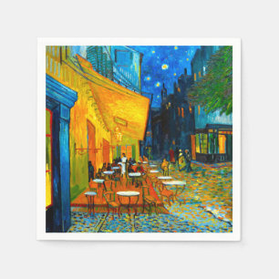 Serviette En Papier Café Van Gogh Terrasse en soirée