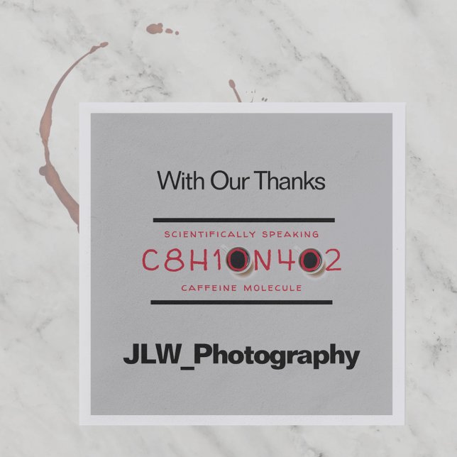Serviette En Papier Caféine Formule moléculaire Café promotionnel (Créateur téléchargé)