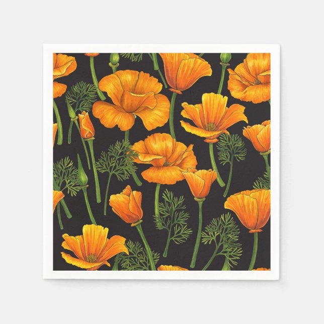 Serviette En Papier California poppy (Devant)