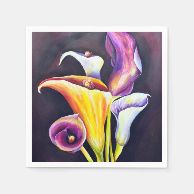 Serviette En Papier Calla Lillies (Devant)