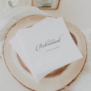Serviette En Papier Calligraphie Chic Classique Retraite