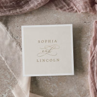 Calligraphie d'or romantique | Mariage ivoire