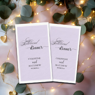 Serviette En Papier Calligraphie élégante dîner de répétition violet c