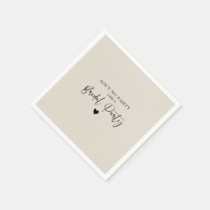 Serviette En Papier Calligraphie minimaliste pour l'enterrement de vie