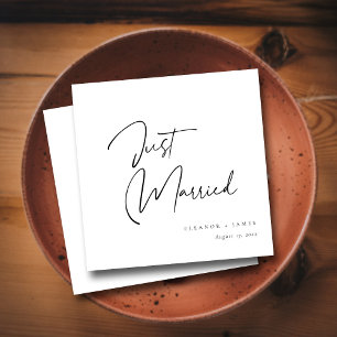 Serviette En Papier Calligraphie Moderne Mariage