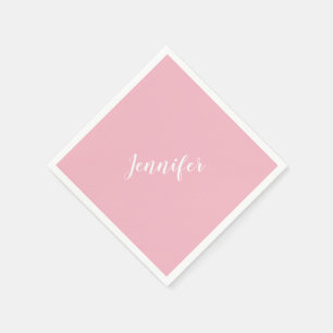 Serviette En Papier Calligraphie personnalisée Jennifer Nom Design Ros