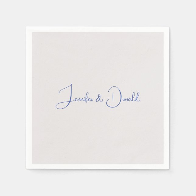 Serviette En Papier Calligraphie tendance écriture classique simple pe (Devant)