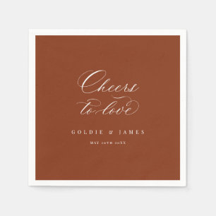 Serviette En Papier Calligraphy Cheers Napkin Wedding Party Bar Decor