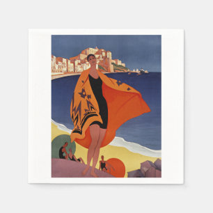 Serviette En Papier Calvi ville de Haute-Corse, France