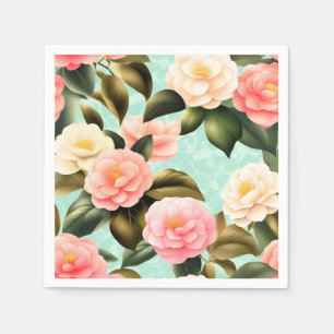 Serviette En Papier Camellia Retro Pastel