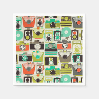 Serviette En Papier Cameras Retro