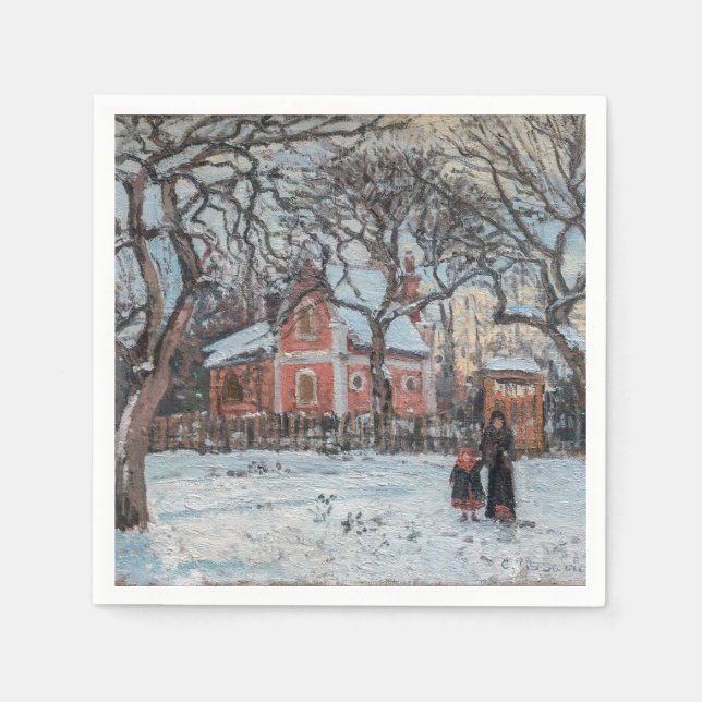 Serviette En Papier Camille Pissarro - Chataigniers a Louvecienne (Devant)