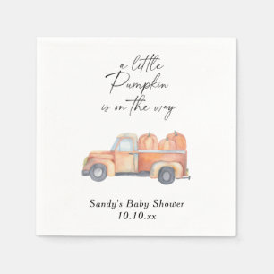 Serviette En Papier Camion citrouille - La petite citrouille est en ro