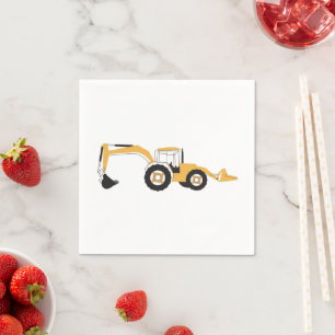 Serviette En Papier Camion de construction Backhoe