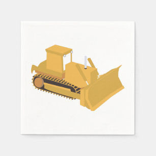 Serviette En Papier Camion de construction Bulldozer