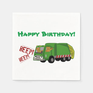 Serviette En Papier Camion d'ordures d'anniversaire