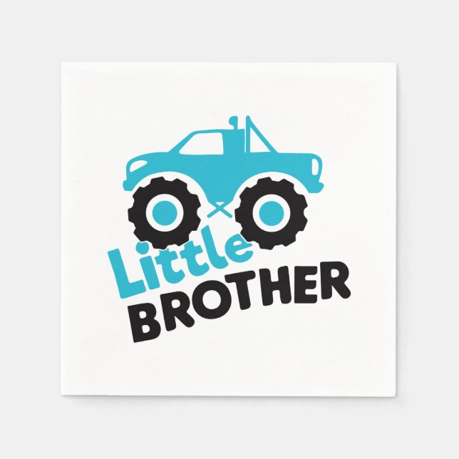 Serviette En Papier Camion Little Brother Monster (Devant)