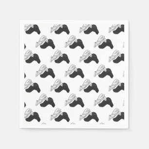 Serviette En Papier Camion Silhouette à la main