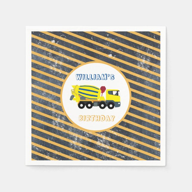 Serviette En Papier Camions de construction Camions de construction de (Devant)