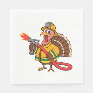 Serviette En Papier Camions pompiers Thanksgiving Turquie