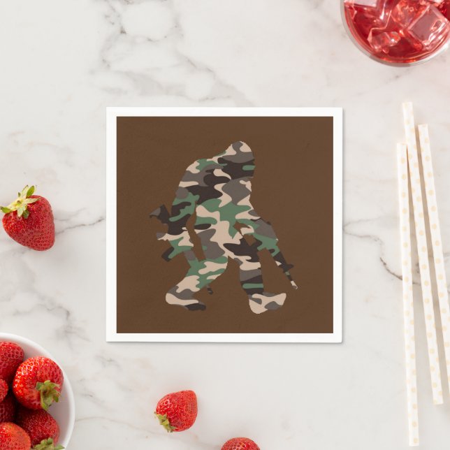Serviette En Papier Camo Bigfoot Sasquatch (En situation)